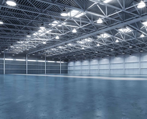 Empty warehouse or storehouse_