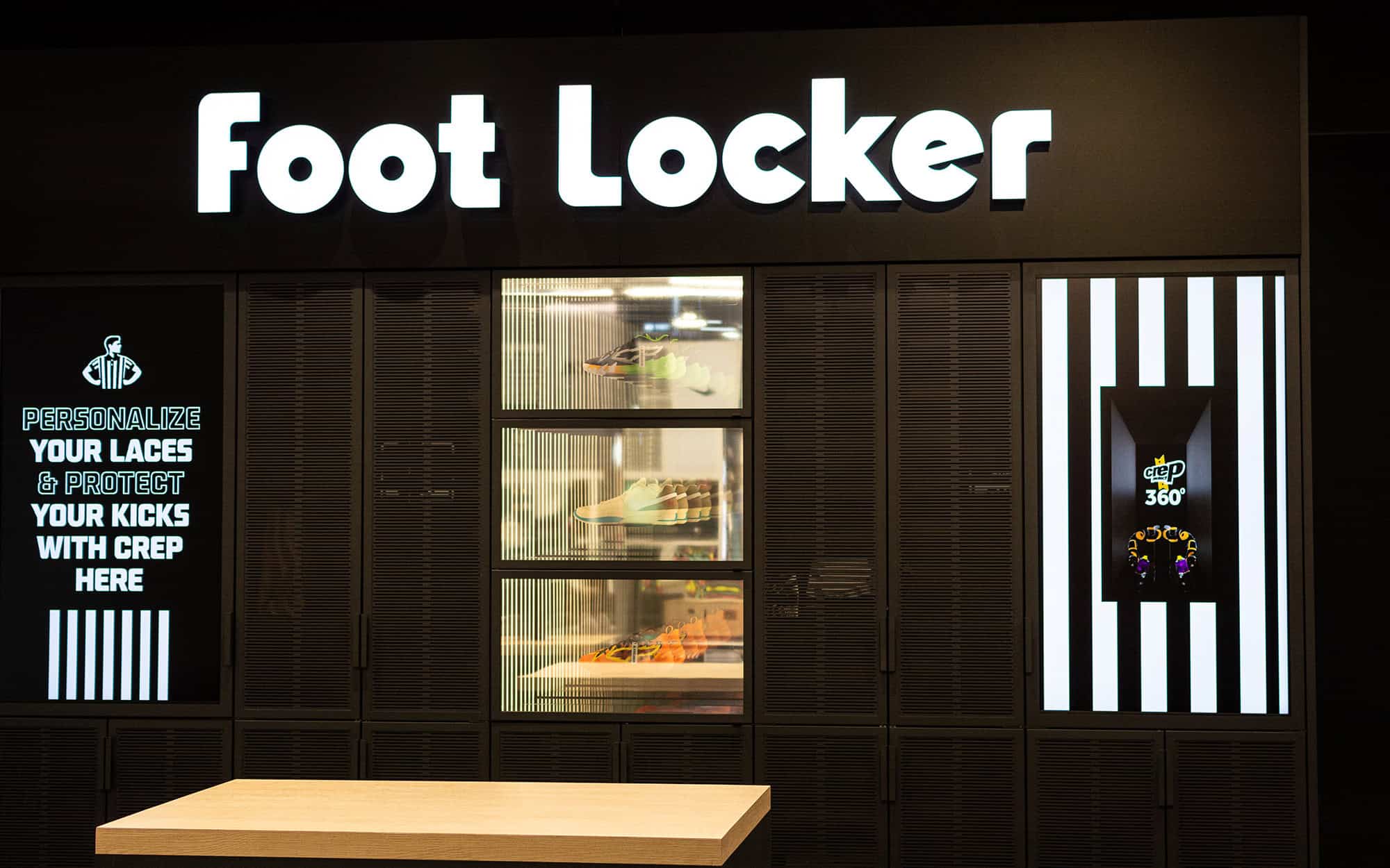 Inside view of the Foot Locker store in Willowbrook Mall