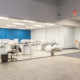 Side view of interior modern office of science or technology